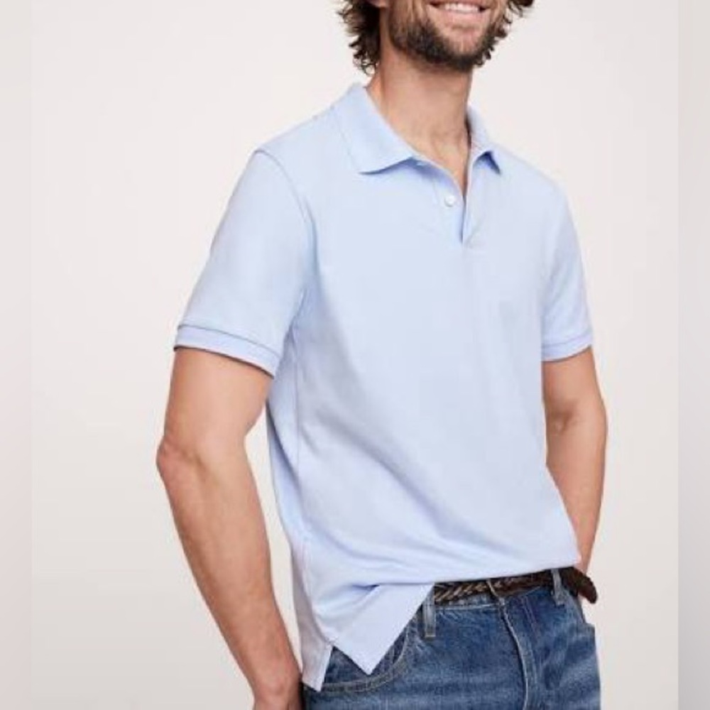 Banana Republic Luxury Touch Polo Wind Blue XL